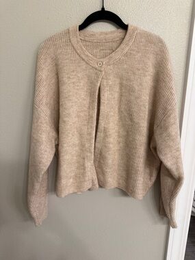 Daily Drills Oat Single Button Longsleeve Sweater